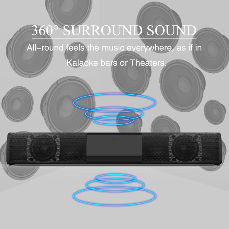 Haut-parleur Bluetooth Subwoofer à deux haut-parleurs ambiophoniques pour ordinateur, BS-28A