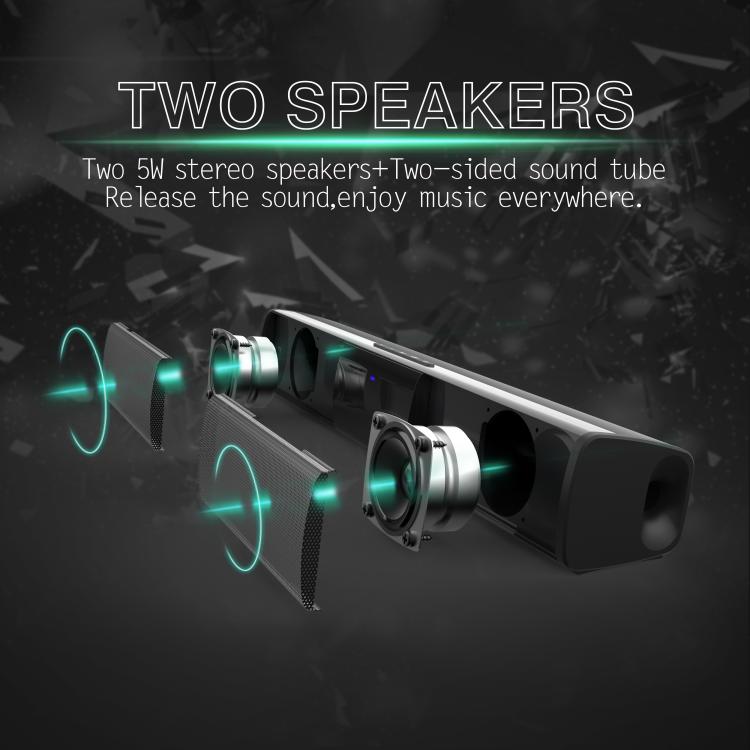 Haut-parleur Bluetooth Subwoofer à deux haut-parleurs ambiophoniques pour ordinateur, BS-28A