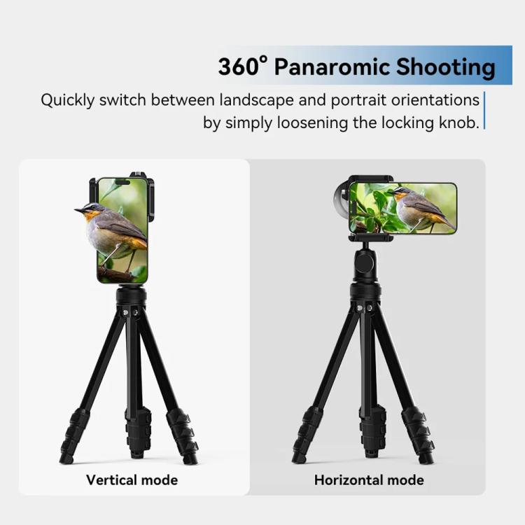 Kit d'objectif téléphoto APEXEL TeleCular 50x pour smartphone avec trépied à rotule à 360 degrés et mise au point interne, APL-T50X
