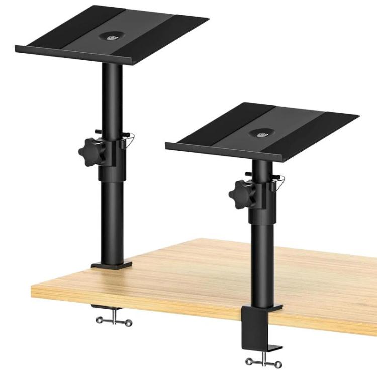 Support d'enceinte de bureau à pince Mobile Sans Perçage Réglable en Hauteur, Simple, Double