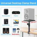 Support d'enceinte de bureau à pince Mobile Sans Perçage Réglable en Hauteur, Simple, Double
