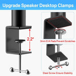 Support d'enceinte de bureau à pince Mobile Sans Perçage Réglable en Hauteur, Simple, Double