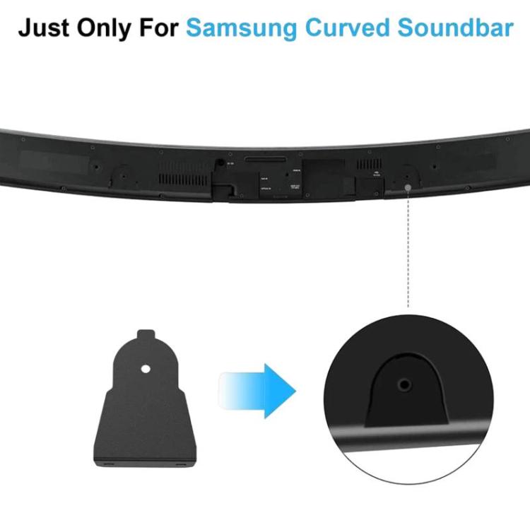 JJ-8007-B-0 2 pièces pour support mural de haut-parleur de barre de son incurvée Samsung, pour barre de son incurvée Samsung