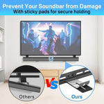JJ-9452-B-0 Support mural TV pour barre de son longue sans perçage et support de connexion TV, JJ-9452-B-0