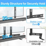 JJ-9452-B-0 Support mural TV pour barre de son longue sans perçage et support de connexion TV, JJ-9452-B-0