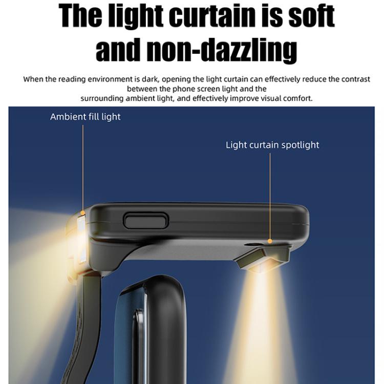 Lampe de lecture de nuit magnétique portable pour téléphone portable avec protection oculaire