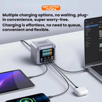 Chargeur multi-ports GaN 420 W à charge super rapide, prise UE, prise US, prise UK, prise AU, prise KR