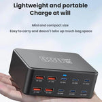 Chargeur multiport à super charge rapide GaN 330W, prise EU, prise US, prise UK, prise AU, prise KR