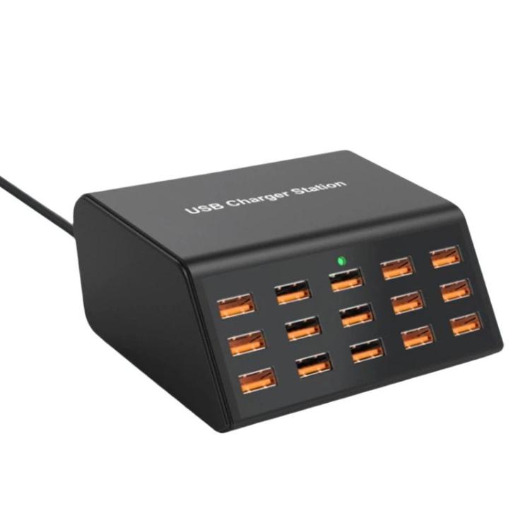Multiprise USB 15 ports Chargeur intelligent à charge rapide, prise US, prise UK, prise AU, prise EU, prise KR