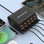 Multiprise USB 15 ports Chargeur intelligent à charge rapide, prise US, prise UK, prise AU, prise EU, prise KR