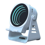 Haut-parleur à induction sans fil avec support de téléphone Haut-parleur Bluetooth de bureau multifonction Veilleuse