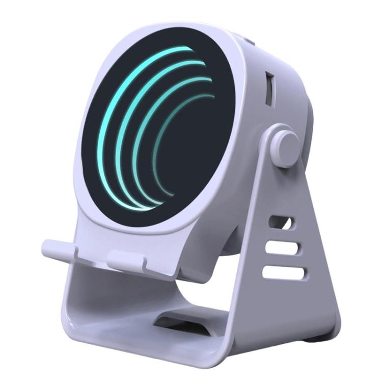 Haut-parleur à induction sans fil avec support de téléphone Haut-parleur Bluetooth de bureau multifonction Veilleuse