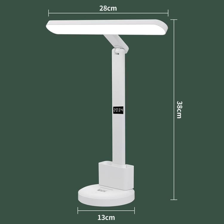 Xiajule Eye-Caring Study Desk Lamp With Time Display 3-Color Temperature Dimmable Reading Bedside Lamp, XH4000, XH4800