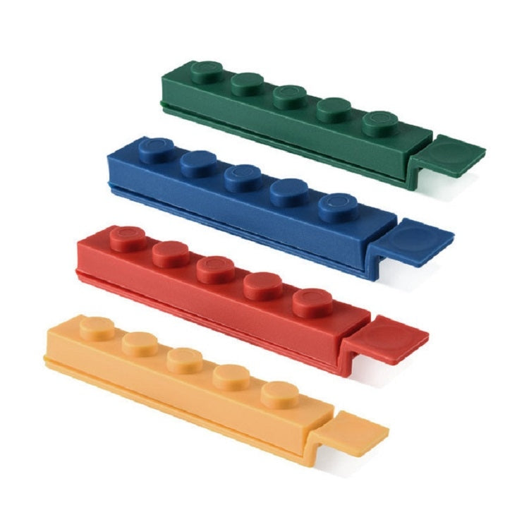 4 pièces/lot de blocs de construction, pinces d'étanchéité pour aliments, pinces de cuisine fraîches, sacs en plastique pour collations, bâtonnets de scellage, pinces de scellage