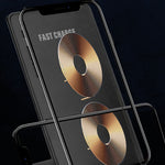 Chargeur sans fil vertical pour téléphone mobile R2 10W, support de charge intelligent rapide, support de bureau, R2 (Noir)