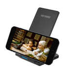 Chargeur sans fil vertical pour téléphone mobile R2 10W, support de charge intelligent rapide, support de bureau, R2 (Noir)