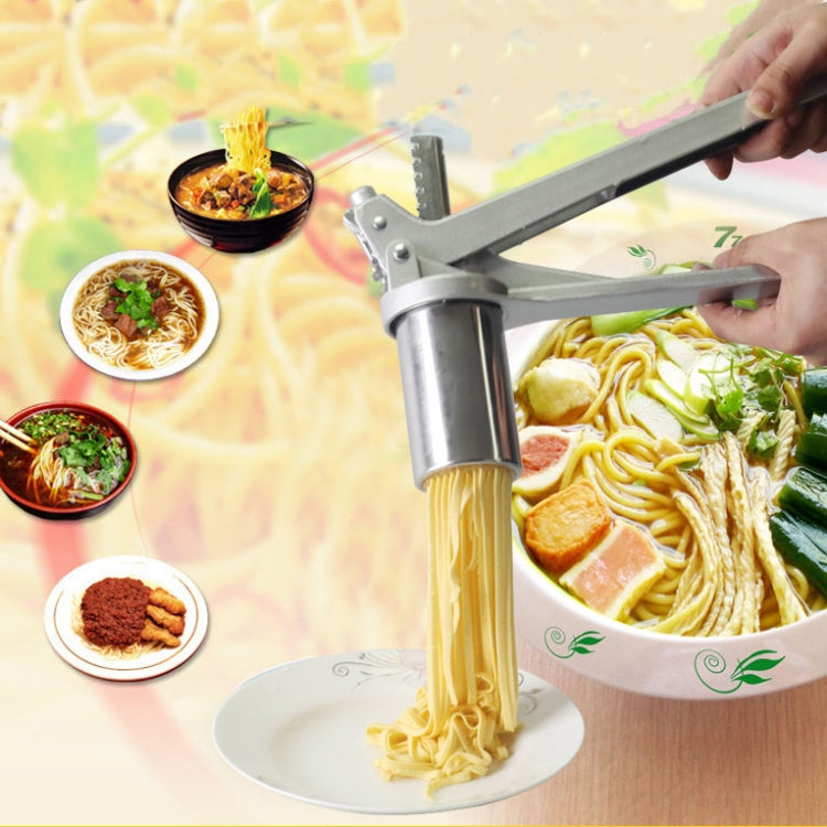 Machine à pâtes domestique en acier inoxydable, petite machine à pâtes manuelle multifonctionnelle, machine à nouilles + 7 moules