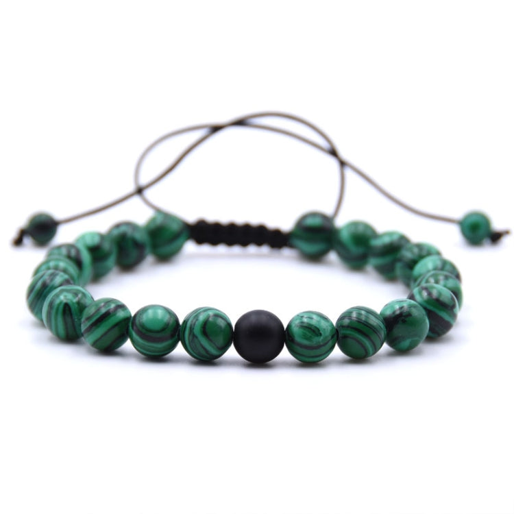 Bracelets de couple tressés pour hommes, perles de pierre naturelle 8 mm