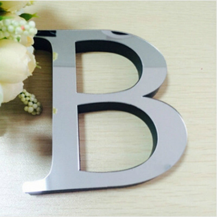 2 PCS Décoration Maison Créative Personnalité Lettres Anglaises Acrylique Miroir 3D Autocollants Muraux DIY