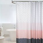 Rideau de douche géométrique imperméable pour salle de bain, Disponible en 200 x Hauteur 200cm, 100 x Hauteur 200cm, 120 x Hauteur 200cm, 150 x Hauteur 200cm, 220 x Hauteur 200cm, 260 x Hauteur 200cm, 280 x Hauteur 200cm