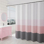 Rideau de douche géométrique imperméable pour salle de bain, Disponible en 200 x Hauteur 200cm, 100 x Hauteur 200cm, 120 x Hauteur 200cm, 150 x Hauteur 200cm, 220 x Hauteur 200cm, 260 x Hauteur 200cm, 280 x Hauteur 200cm