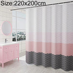 Rideau de douche géométrique imperméable pour salle de bain, Disponible en 200 x Hauteur 200cm, 100 x Hauteur 200cm, 120 x Hauteur 200cm, 150 x Hauteur 200cm, 220 x Hauteur 200cm, 260 x Hauteur 200cm, 280 x Hauteur 200cm