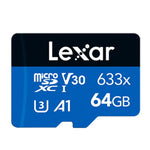 Carte mémoire Lexar 633x 64 Go pour enregistreur de conduite haute vitesse, dédiée aux téléphones portables (DVR TF), 64 Go