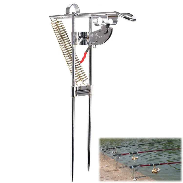 Support de canne à pêche automatique double ressort en acier inoxydable