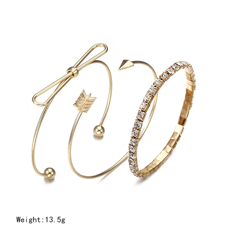 Ensemble de joncs ouverts et réglables en forme de flocon de neige en feuille d'or et bois de cerf pour femme