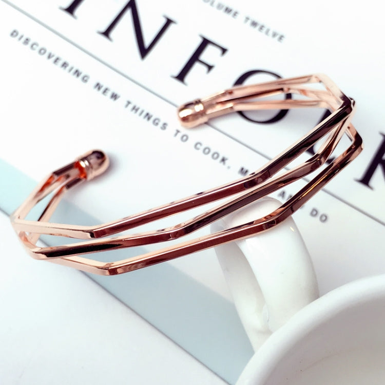 Bracelets de manchette multi-couches ouverts, style vintage, avec breloques, Noir, Or rose, Argent, Or
