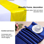 Nappe en satin pour décoration de table, fête à la maison, mariage, décoration de Noël, 30X275CM