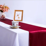 Nappe en satin pour décoration de table, fête à la maison, mariage, décoration de Noël, 30X275CM