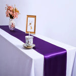 Nappe en satin pour décoration de table, fête à la maison, mariage, décoration de Noël, 30X275CM