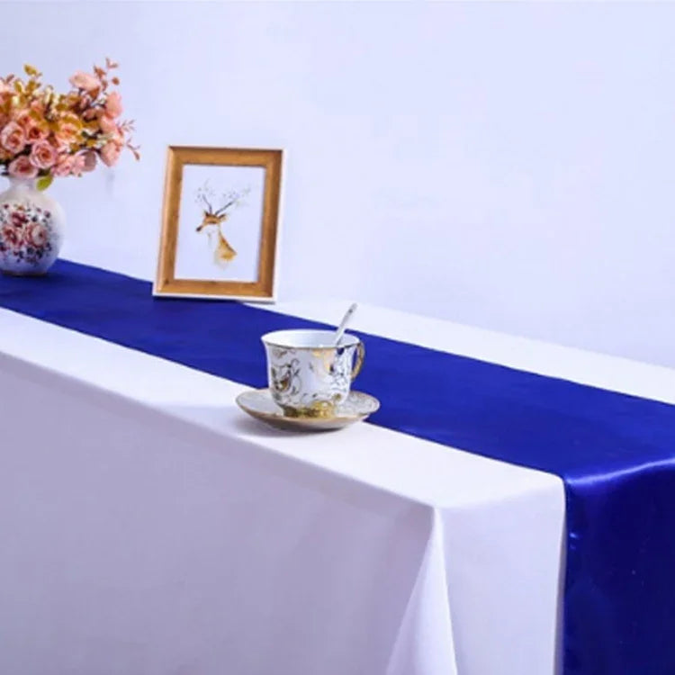 Nappe en satin pour décoration de table, fête à la maison, mariage, décoration de Noël, 30X275CM