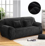 Housse de canapé en tissu peluche épaisse, housse élastique pour canapé, ne comprend pas la housse de coussin, 1 place 90-140cm, 2 places 145-185cm, 3 places 190-230cm, 4 places 230-300cm