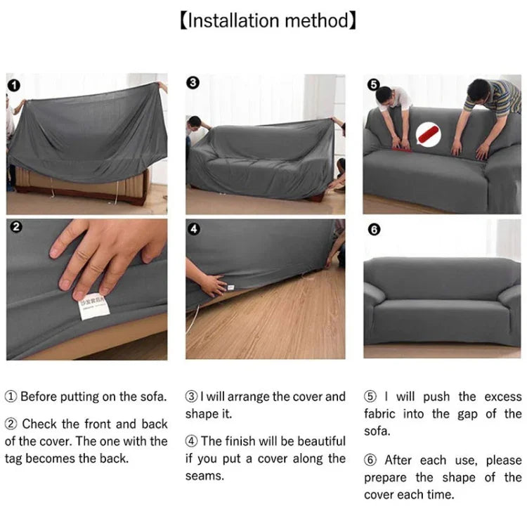 Housse de canapé en tissu peluche épaisse, housse élastique pour canapé, ne comprend pas la housse de coussin, 1 place 90-140cm, 2 places 145-185cm, 3 places 190-230cm, 4 places 230-300cm