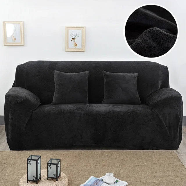 Housse de canapé en tissu peluche épaisse, housse élastique pour canapé, ne comprend pas la housse de coussin, 1 place 90-140cm, 2 places 145-185cm, 3 places 190-230cm, 4 places 230-300cm