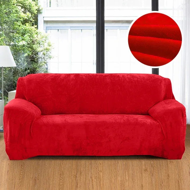 Housse de canapé en tissu peluche épaisse, housse élastique pour canapé, ne comprend pas la housse de coussin, 1 place 90-140cm, 2 places 145-185cm, 3 places 190-230cm, 4 places 230-300cm
