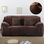 Housse de canapé en tissu peluche épaisse, housse élastique pour canapé, ne comprend pas la housse de coussin, 1 place 90-140cm, 2 places 145-185cm, 3 places 190-230cm, 4 places 230-300cm