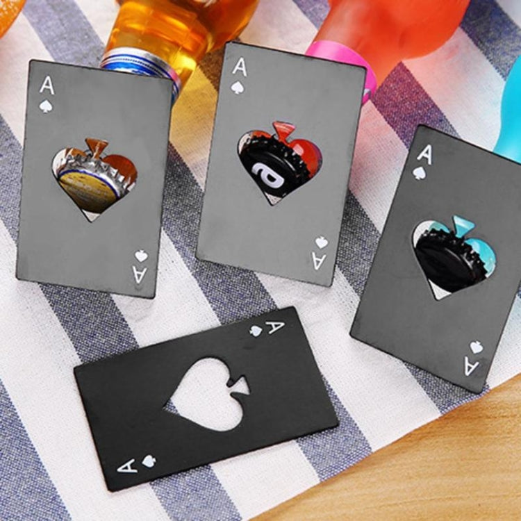 2 pièces décapsuleur en acier inoxydable, jeu de cartes à jouer, pique, décapsuleur de bouteille de soda