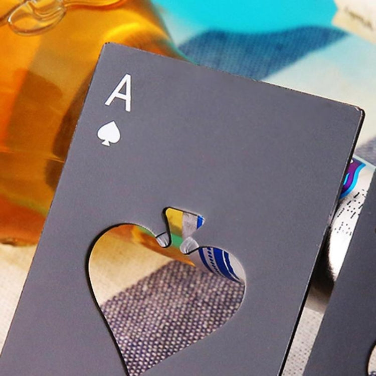 2 pièces décapsuleur en acier inoxydable, jeu de cartes à jouer, pique, décapsuleur de bouteille de soda
