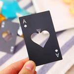 2 pièces décapsuleur en acier inoxydable, jeu de cartes à jouer, pique, décapsuleur de bouteille de soda