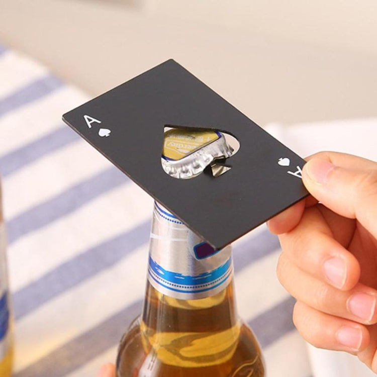 2 pièces décapsuleur en acier inoxydable, jeu de cartes à jouer, pique, décapsuleur de bouteille de soda