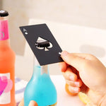 2 pièces décapsuleur en acier inoxydable, jeu de cartes à jouer, pique, décapsuleur de bouteille de soda