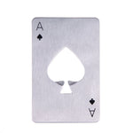 2 pièces décapsuleur en acier inoxydable, jeu de cartes à jouer, pique, décapsuleur de bouteille de soda