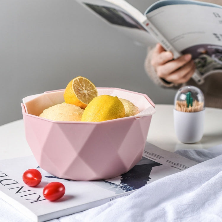 Panier égouttoir creux double couche en plastique domestique multifonction pour laver les légumes et les fruits, petit, grand
