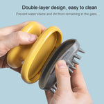 Peigne à shampoing ménager, peigne de massage en silicone, brosse à cheveux portable anti-pellicules