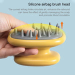 Peigne à shampoing ménager, peigne de massage en silicone, brosse à cheveux portable anti-pellicules