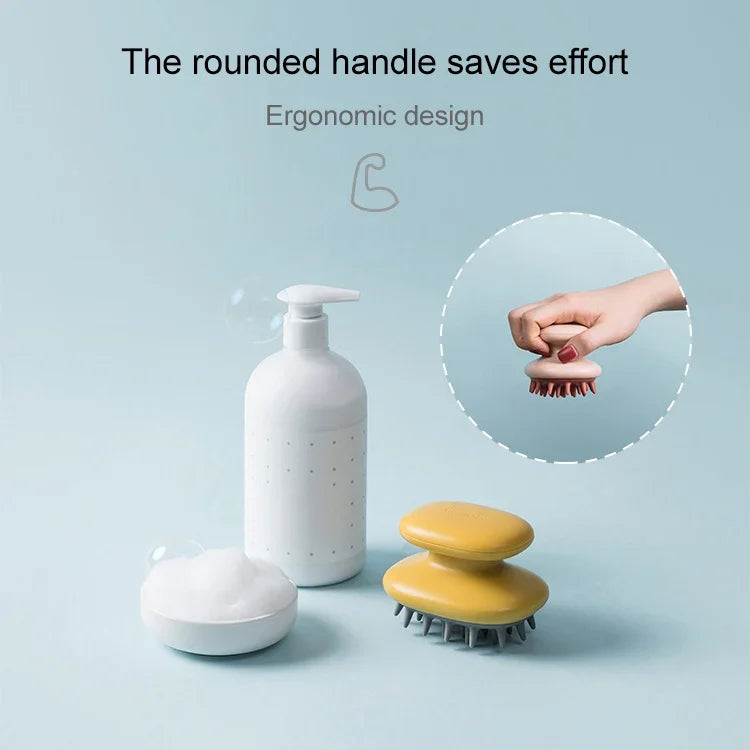 Peigne à shampoing ménager, peigne de massage en silicone, brosse à cheveux portable anti-pellicules
