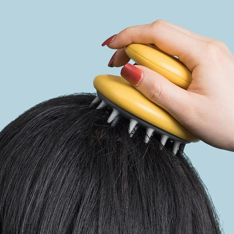 Peigne à shampoing ménager, peigne de massage en silicone, brosse à cheveux portable anti-pellicules